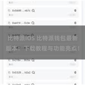 比特派iOS 比特派钱包最新版本：下载教程与功能亮点！