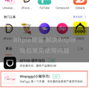 Bitpie轻量 解决Bitpie钱包常见使用问题