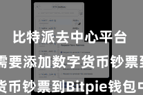 比特派去中心平台 咱们需要添加数字货币钞票到Bitpie钱包中