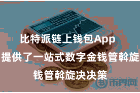 比特派链上钱包App  为用户提供了一站式数字金钱管斡旋决决策
