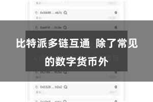 比特派多链互通  除了常见的数字货币外
